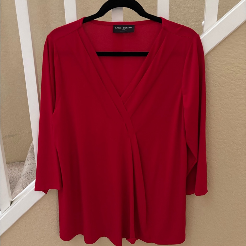 Lane Bryant Women's Red Top